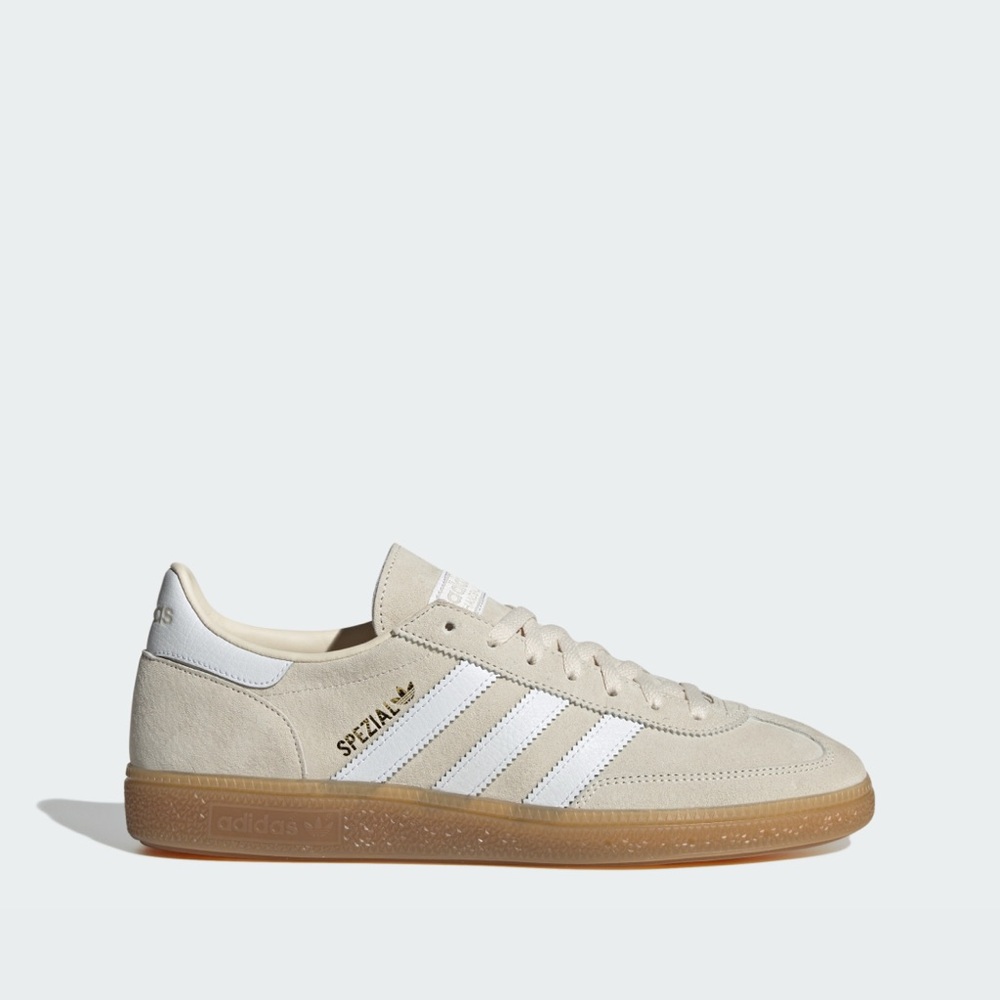 NEW Beige Adidas Handball Spezial Suede Sneakers with White Accents Sz 5/7